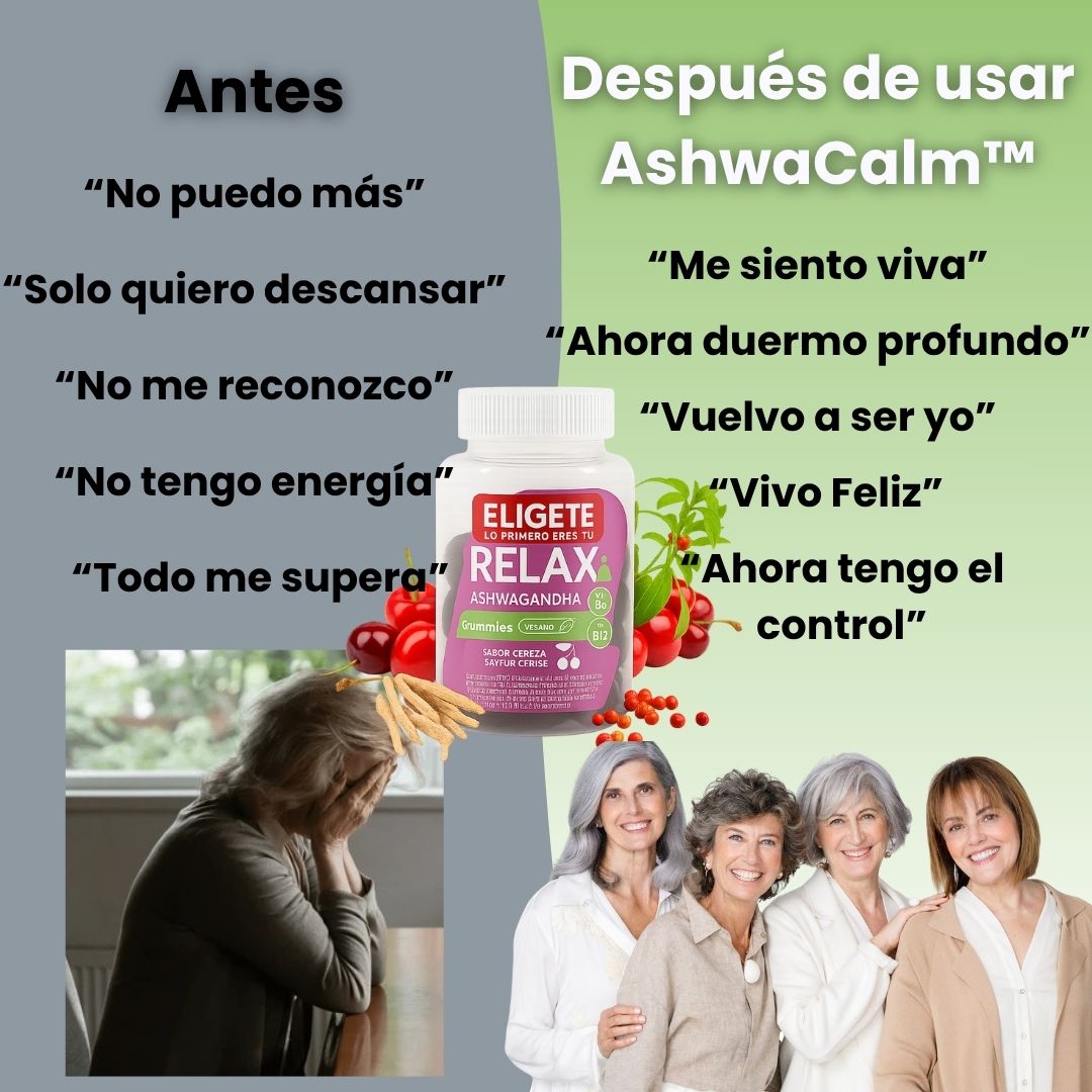 AshwaCalm™-Reduce tu estrés un 85% en 7 días - 100% garantizado