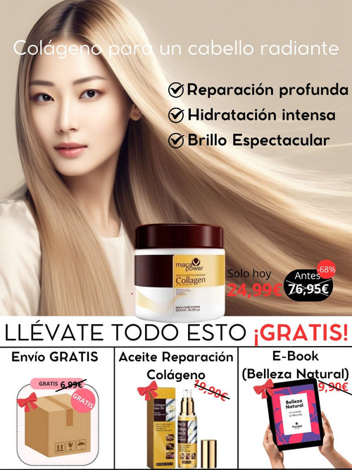 Mascarilla Colágeno Capilar 200ml + Aceite Reparación Colágeno GRATIS+ E-Book